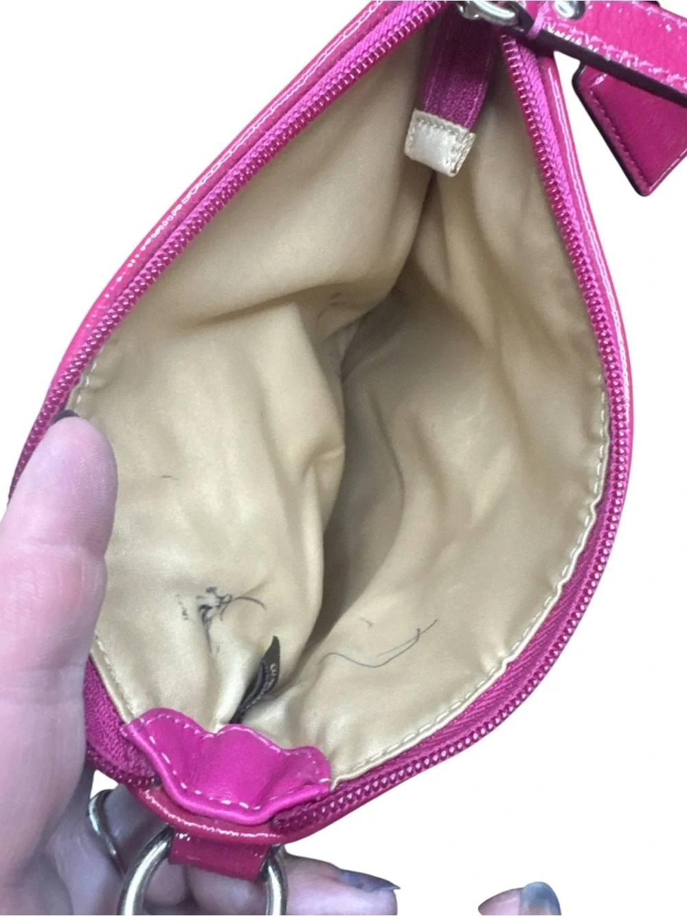 Coach Canvas Crossbody in Cream with Pink & Orange Print